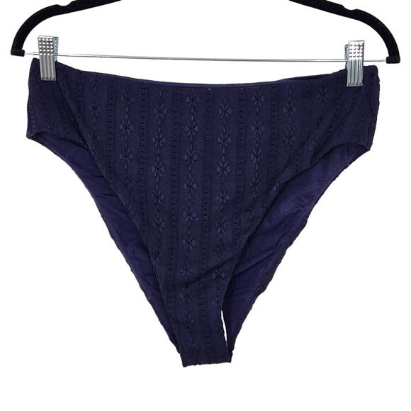 Andie Navy Swim Bottom NWT Large Navy Andie Swim Bikini Bottom Navy Swimwear - Picture 1 of 10